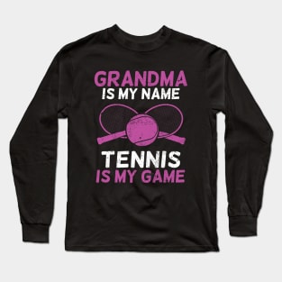 Tennis Grandma Grandmother Tennis Player Gift Long Sleeve T-Shirt